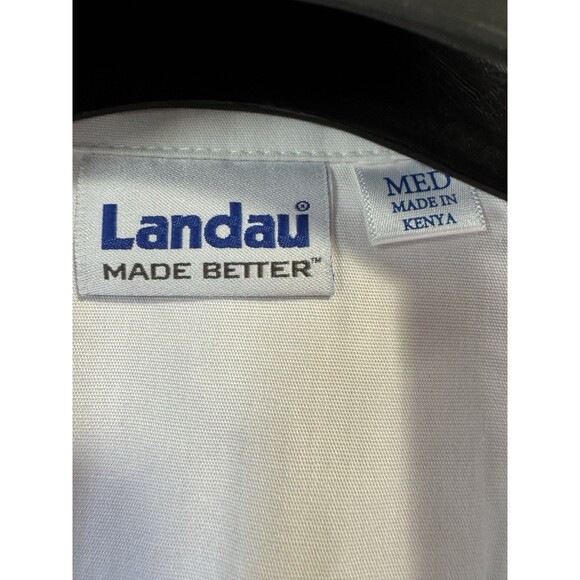 Landau Unisex 3-Pocket Full-Length 4 button White Coat - Adult Medium - Picture 6 of 7